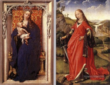 Diptyque hollandais peintre Rogier van der Weyden Peinture à l'huile